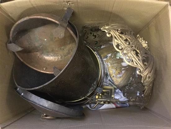 3 boxes of saucepans & metalware